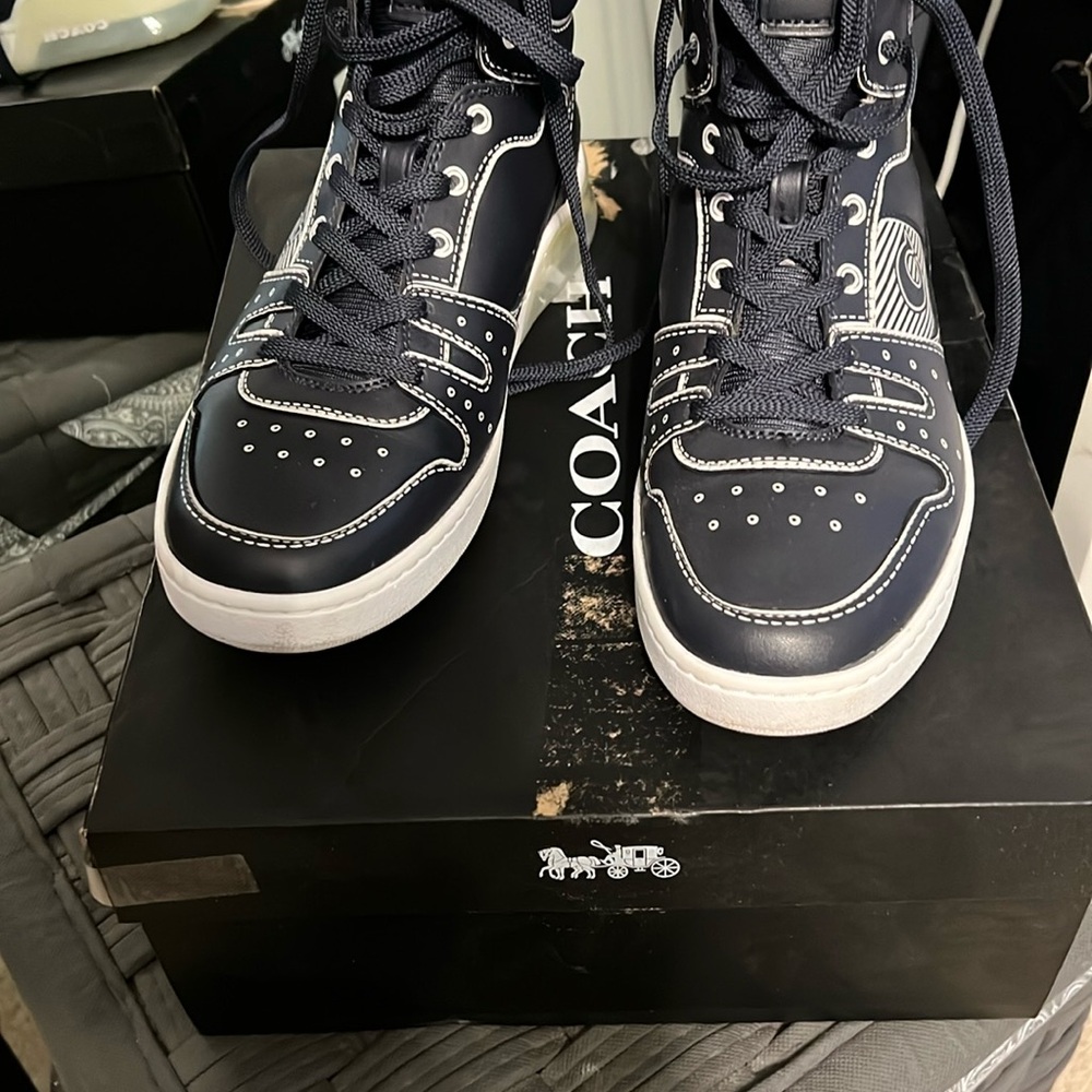Coach hightop, sneakers, leather